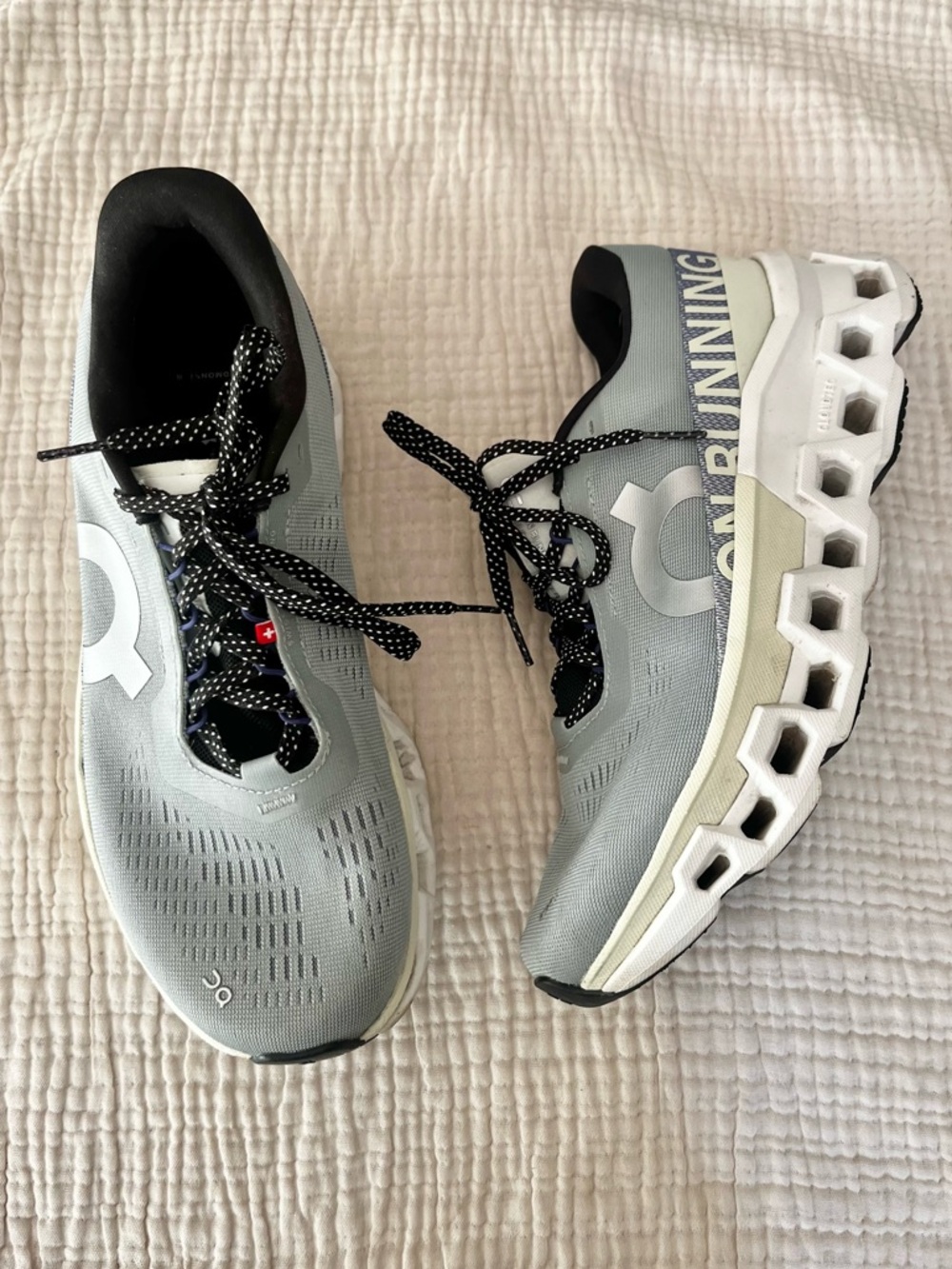 On Running Gray Green Cloudmonster 2 Running Sneakers Mineral/Aloe 9.5 Euro 41